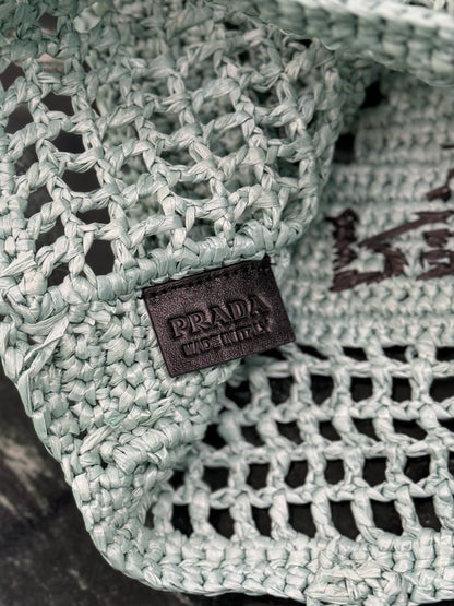 Prada Raffia Tote Bag