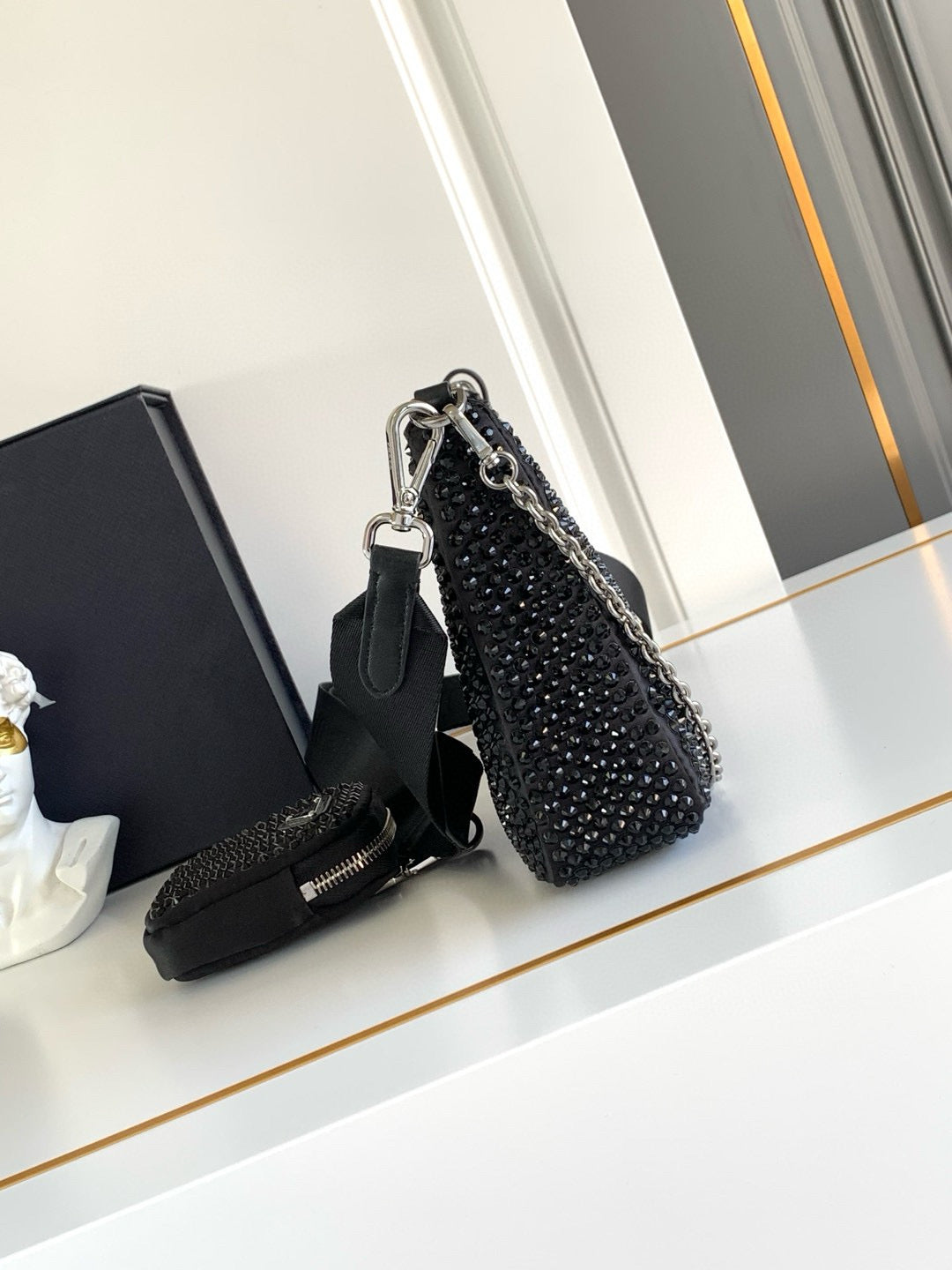 Prada Satin Crystal Bag