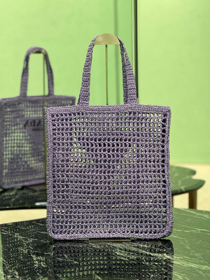 Prada Raffia Tote Bag