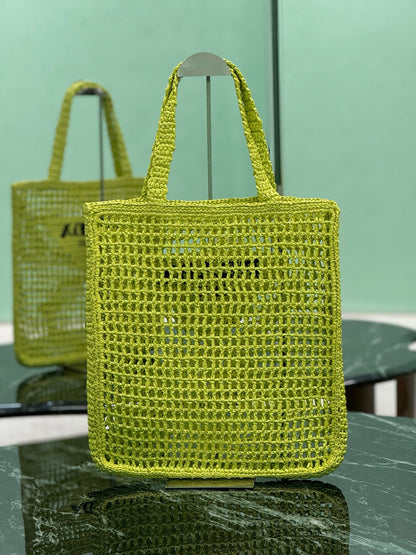 Prada Raffia Tote Bag