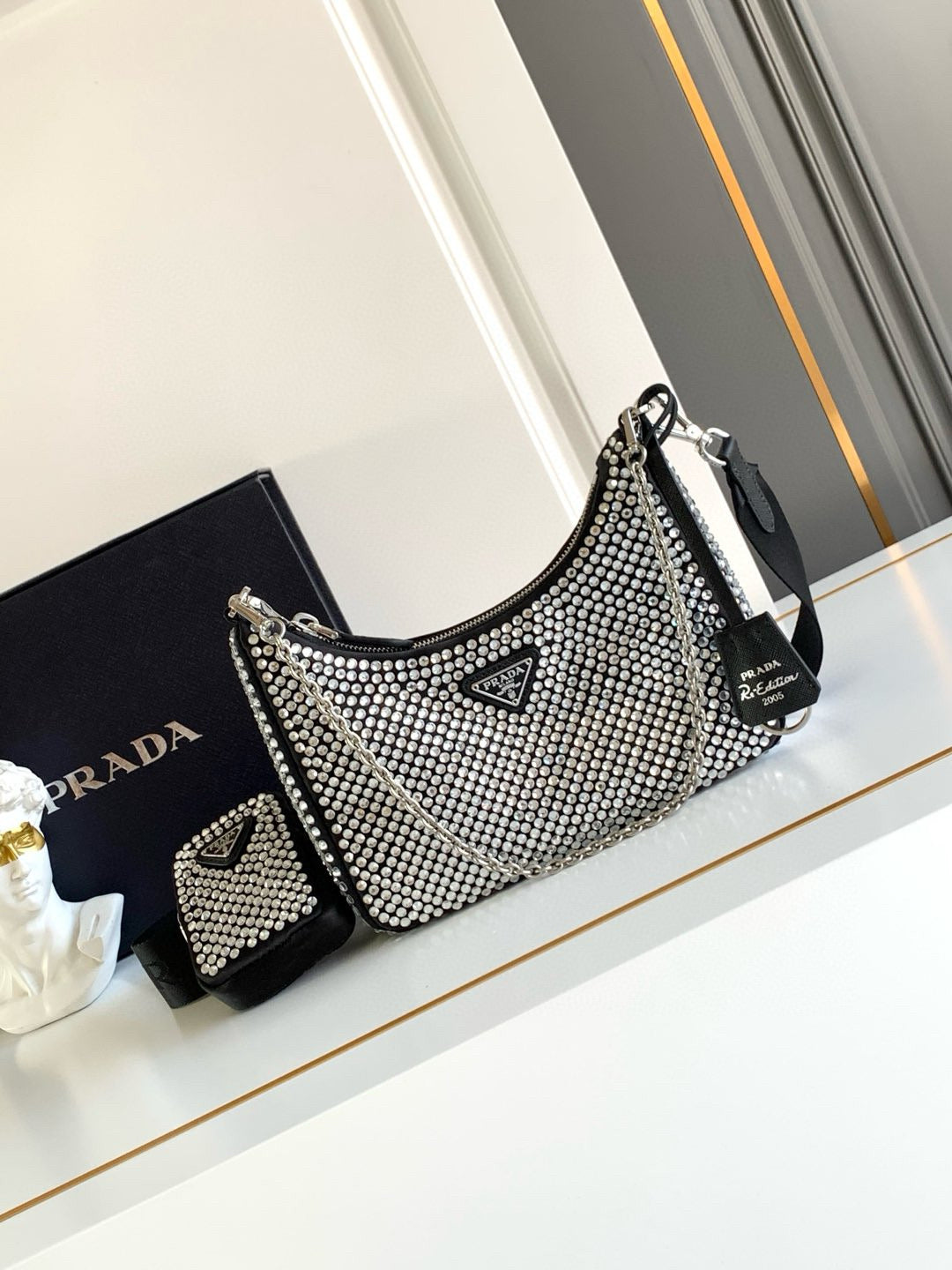 Prada Satin Crystal Bag