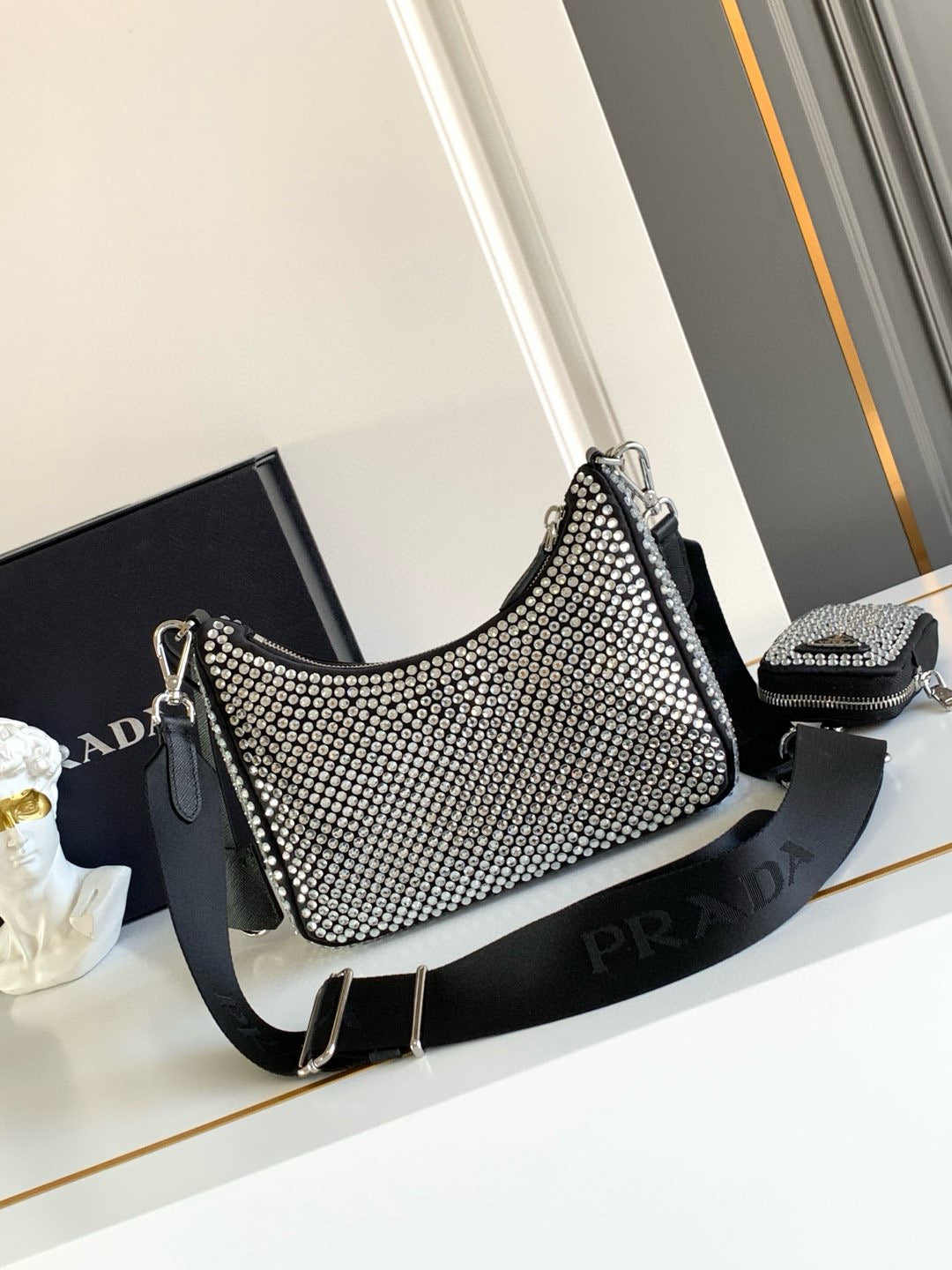 Prada Satin Crystal Bag