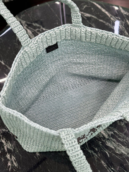 Prada Raffia Tote Bag