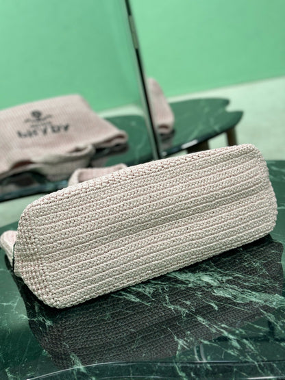 Prada Raffia Tote Bag