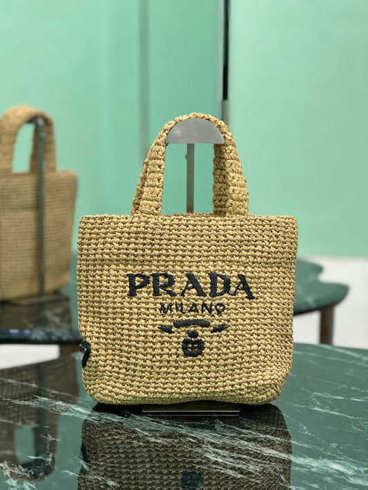 Prada Raffia Tote Bag