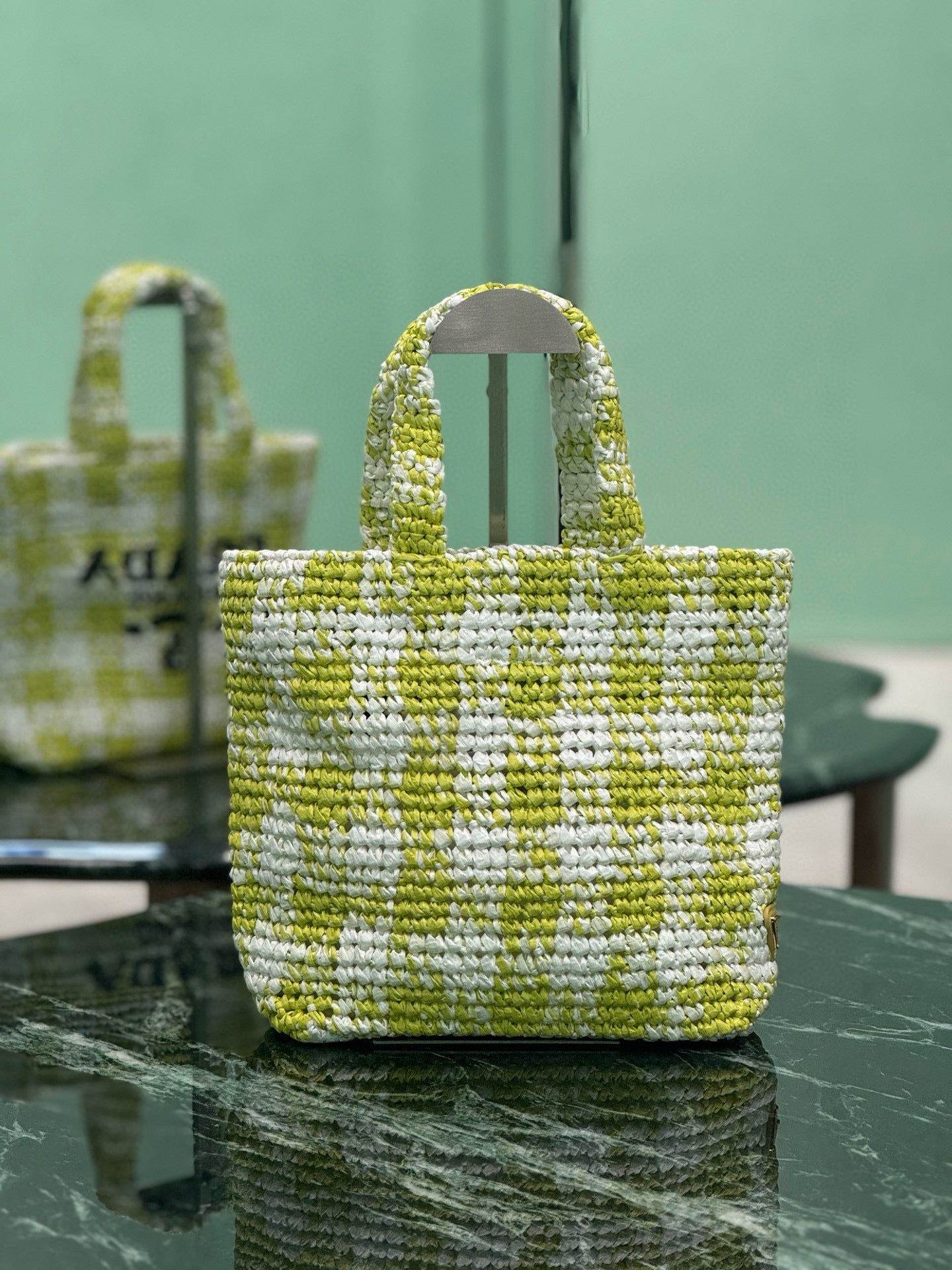 Prada Raffia Tote Bag