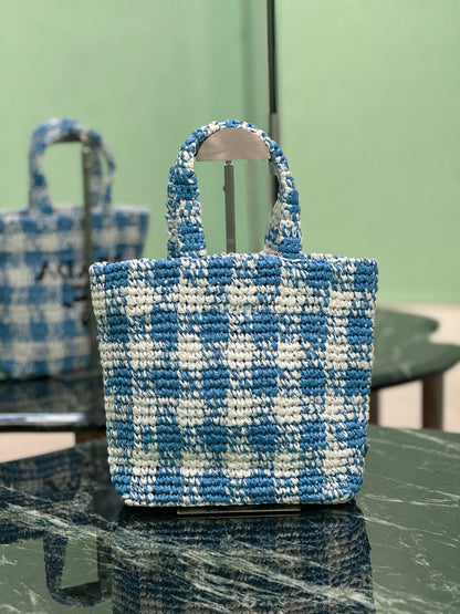 Prada Raffia Tote Bag