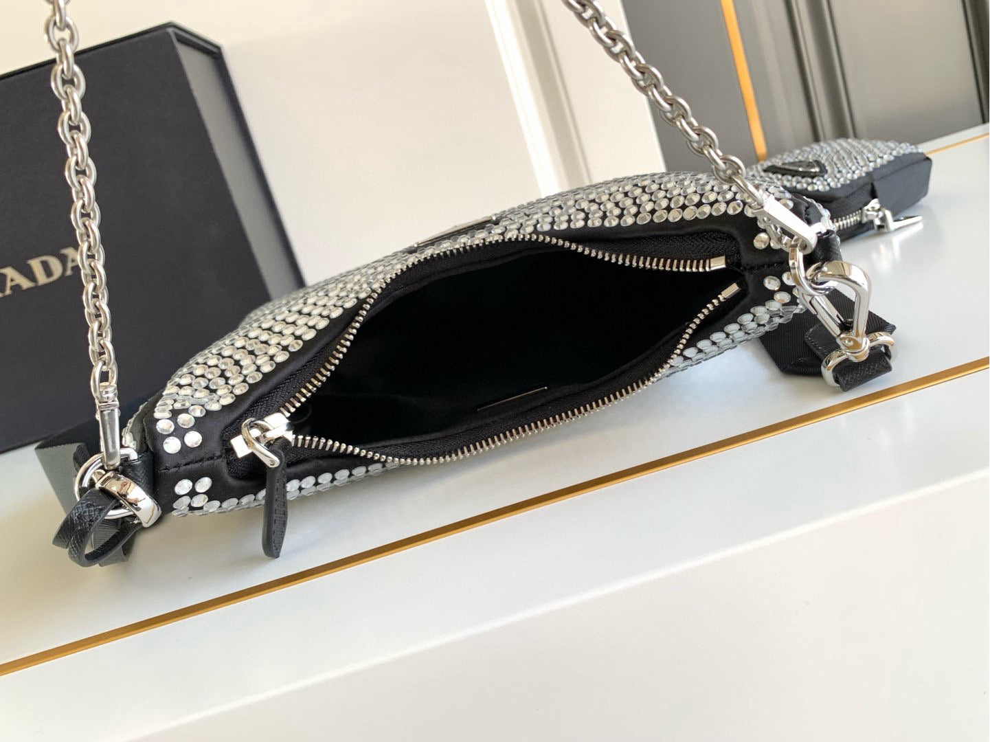 Prada Satin Crystal Bag