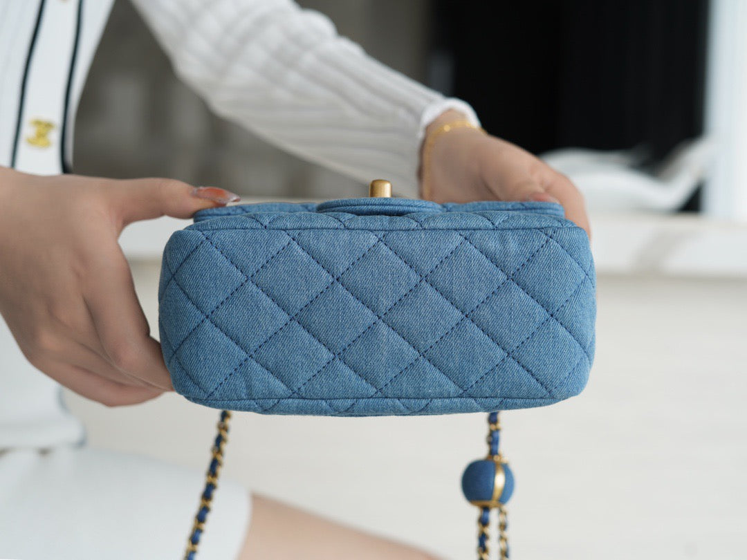 Chanel 22C Denim Mini Flap