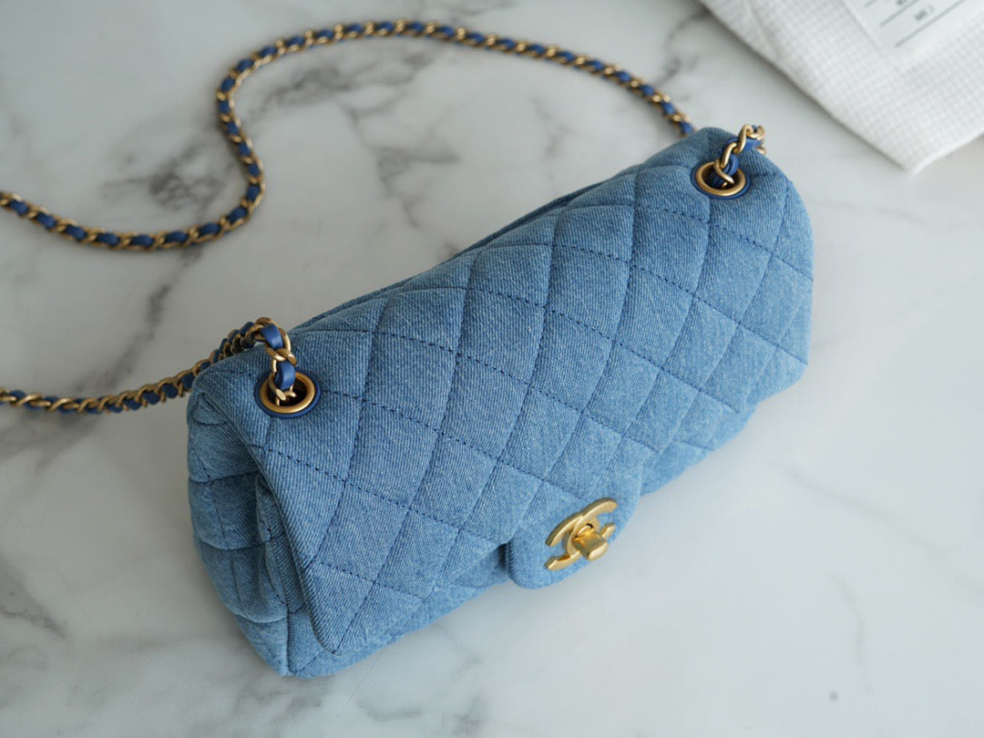 Chanel 22C Denim Mini Flap