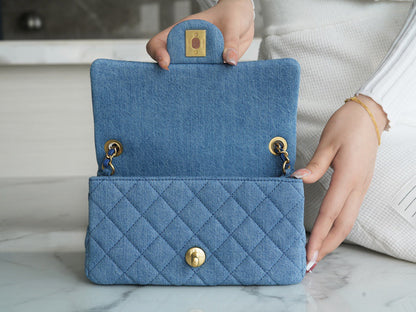 Chanel 22C Denim Mini Flap