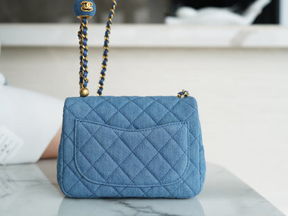 Chanel 22C Denim Mini Flap
